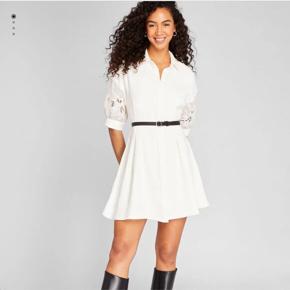 CLUB MONACO Embroidered Balloon Sleeve Dress Sizes 24 NEW WITH TAG!